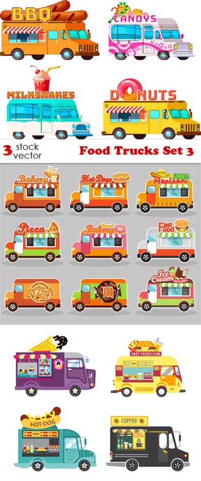 Vectors - Food Trucks Set 3