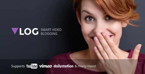 NULLED Vlog v1.5 - Video Blog  Magazine WordPress Theme product graphic