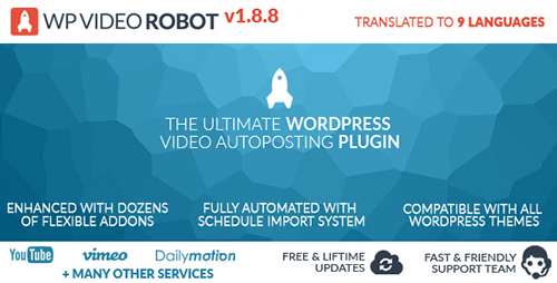 Nulled WordPress Video Robot Plugin v1.8.8 cover
