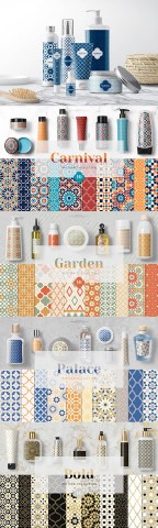 Moroccan Mosaic Seamless Patterns