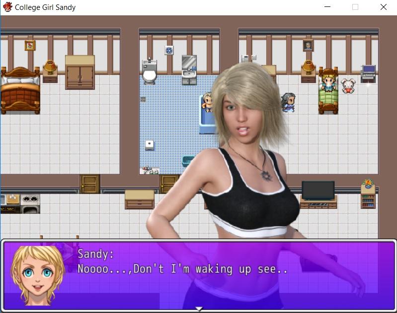 college girl Sandy new porn game from drags