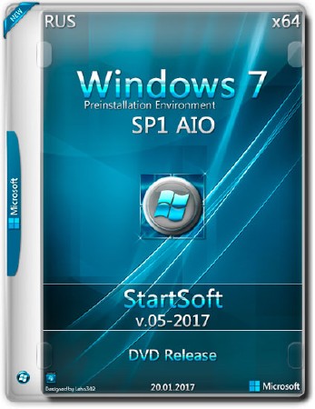 Windows 7 SP1 AIO x64 DVD Release By StartSoft v.05-2017 (RUS)