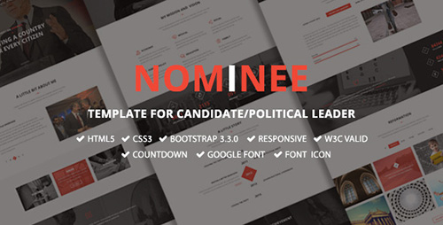 ThemeForest - Nominee v1.0 - Template for Candidate/Political Leader - 12052031