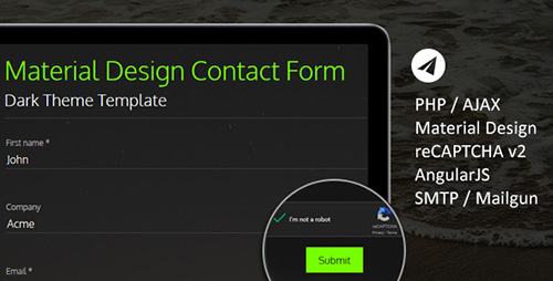 CodeGrape - Ultimate Material PHP & AJAX Contact Form v1.0 - 7894