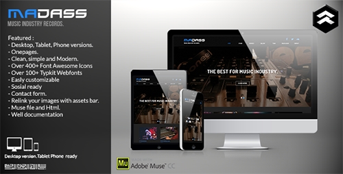 ThemeForest - Madass v1.0 - Music Industry Muse Template - 11596188