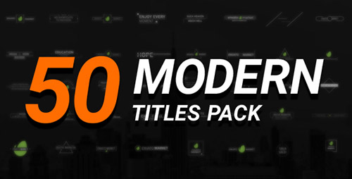 50 Modern Titles Pack - Project for After Effects (Videohive)