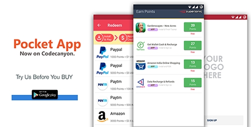 CodeCanyon - Android Rewards App - POCKET v1.4 - 17413949