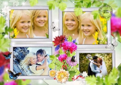 Семейная рамка для фотошопа – Яркие краски любви и счастья