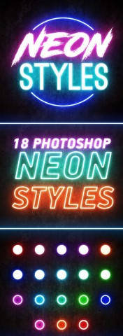 GraphicRiver Photoshop Neon Styles