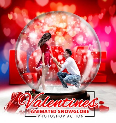 GraphicRiver Gif Valentine Animated Snow Globe Action