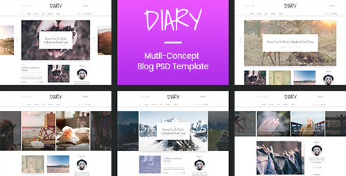 ThemeForest - Diary v1.0 - Personal Blog PSD Template - 17298949