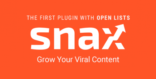 Nulled Snax v1.4.1 - Viral Front-End Uploader - WordPress Plugin product logo
