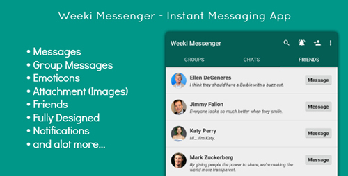 CodeCanyon - Weeki Messenger - Instant Messenger (Full App) (Update: 15 September 16) - 17493349