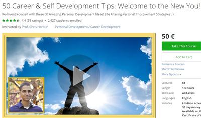 50 Career & Self Development Tips Welcome to the New You