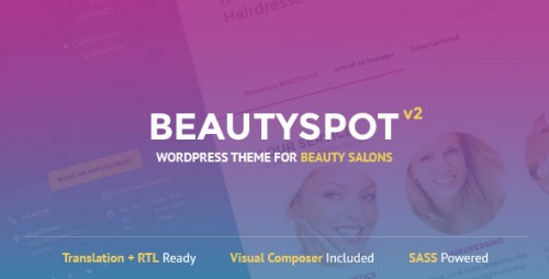 Nulled BeautySpot v2.3.4 - WordPress Theme for Beauty Salons product photo