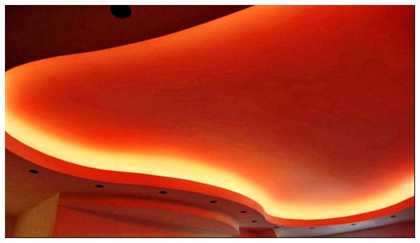 подсветка подвесного потолка светодиодной лентой фото