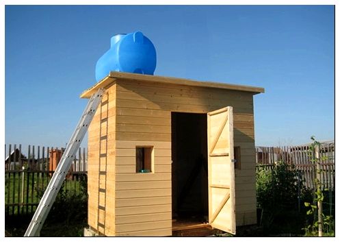 Бак на крыше обеспечит вас теплой водой в летний период