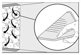 Схема разглаживания обоев резиновым шпателем