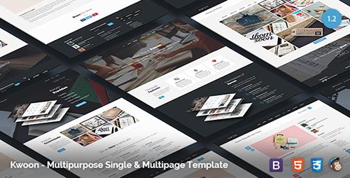 ThemeForest - Kwoon v1.2.5 - Multipurpose Single/Multi-page Template - 11398731