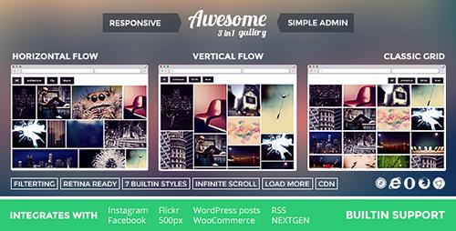 CodeCanyon - Awesome Gallery v2.1.8 - Instagram, Flickr, Facebook galleries on your site. - 6462937