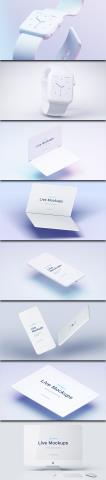 PSD & SKETCH Mock-Up's - Apple Technology - White Clay