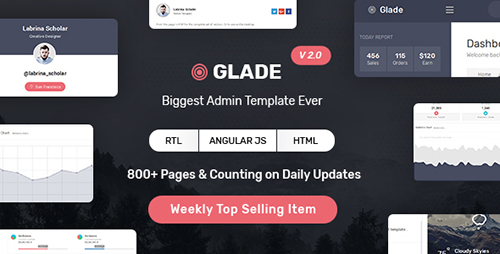 ThemeForest - Admin Template with Angular & Bootstrap - Glade v1.5 - 19552388