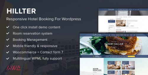 Nulled Hillter v1.13.6 - Responsive Hotel Booking for WordPress product image