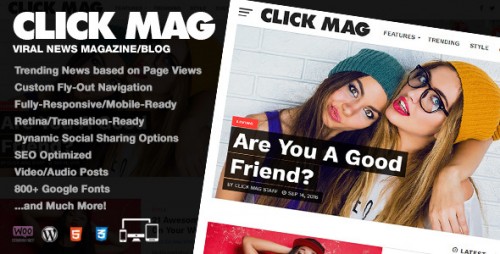 NULLED Click Mag v1.07.0 - Viral WordPress News Magazine Blog Theme download