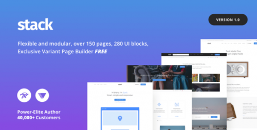 Download Nulled Stack - Multi-Purpose Theme with Variant Page Builder  