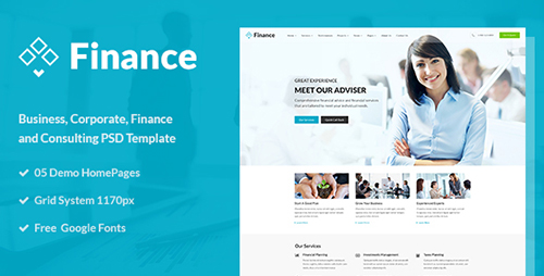 ThemeForest - Finance v1.0 - Business and Finance Corporate PSD Template - 15434658