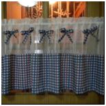 Blue-Plaid-short-curtain-finished-product-translucidus-kitchen-curtains-coffee-curtain