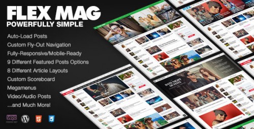 Download Nulled Flex Mag v1.14 - Responsive WordPress News Theme Product visual