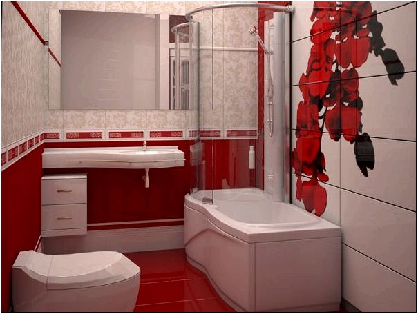Фото — 27 Красная ванная комната