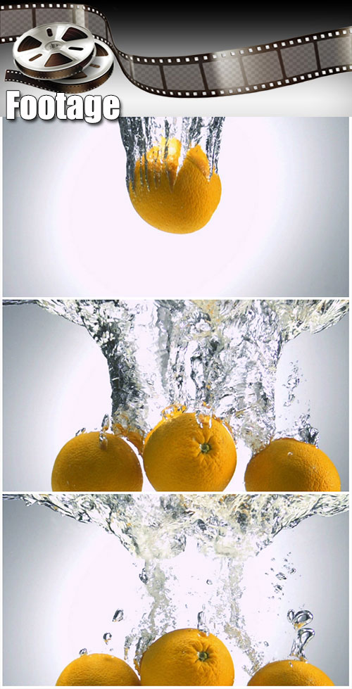 Video footage Fresh Fruit being shot as they submerged under water