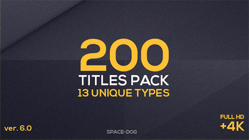 200 Titles Pack (13 unique types) - Project for After Effects (Videohive)