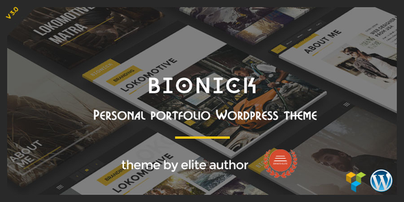 Bionick v3.0 - Personal Portfolio WordPress Theme