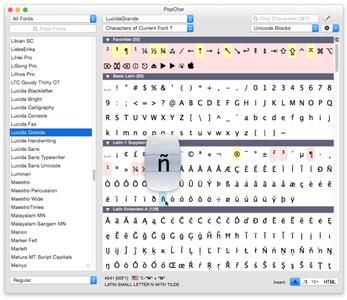 PopChar Pro 7.7.1 Multilingual Mac OS X