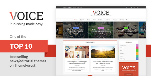 Voice v2.4 - Clean NewsMagazine WordPress Theme