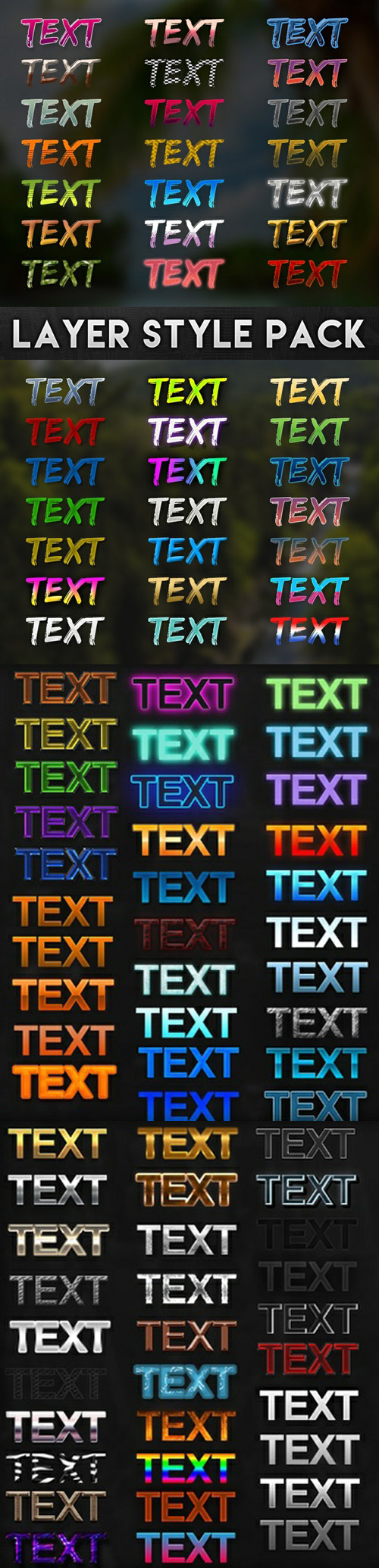 152 Text Styles for Photoshop