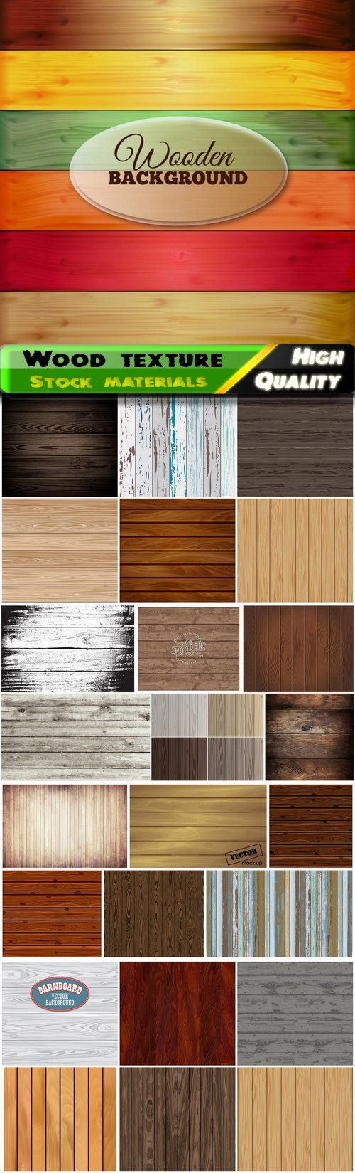 Planking wood texture and wooden fence 25 Eps
