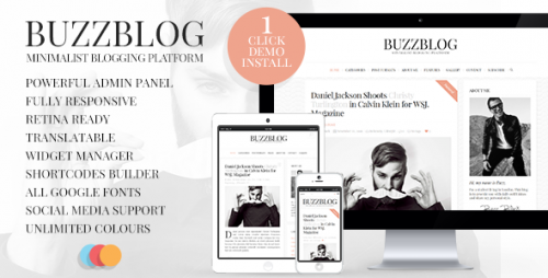 [NULLED] BuzzBlog v2.6 - Clean & Personal WordPress Blog Theme image