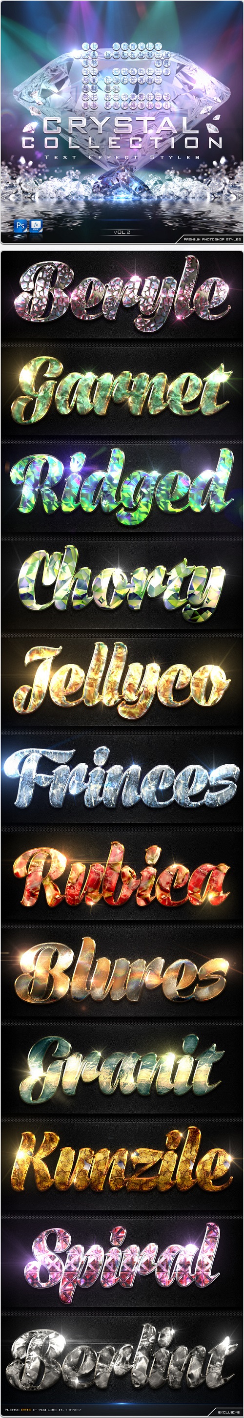12 Crystal Collection Text Effect Styles Vol.2 - 8942954