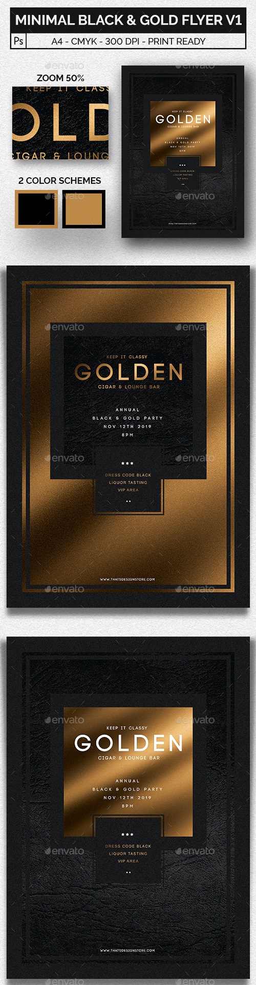 Minimal Black and Gold Flyer Template V1 20437541