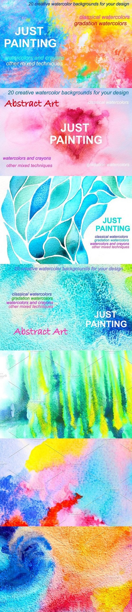 20 Abstract Watercolor Backgrounds 1711227