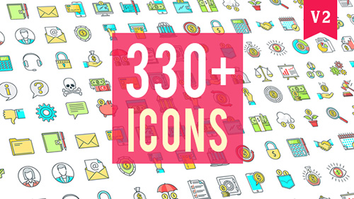 Icons Pack 330 Animated Icons - Project for After Effects (Videohive)