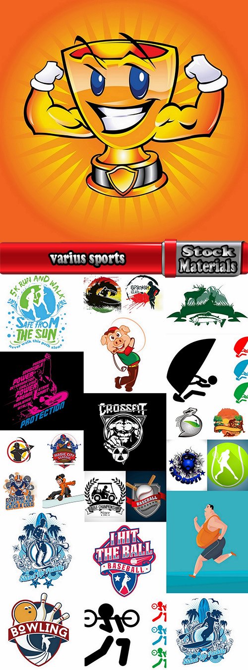 varius sports extreme sports icon flyer banner poster 2-25 EPS