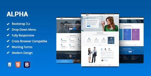 ThemeForest - Alpha v1.0 - Business Consulting and Financial Services HTML Template - 20197317