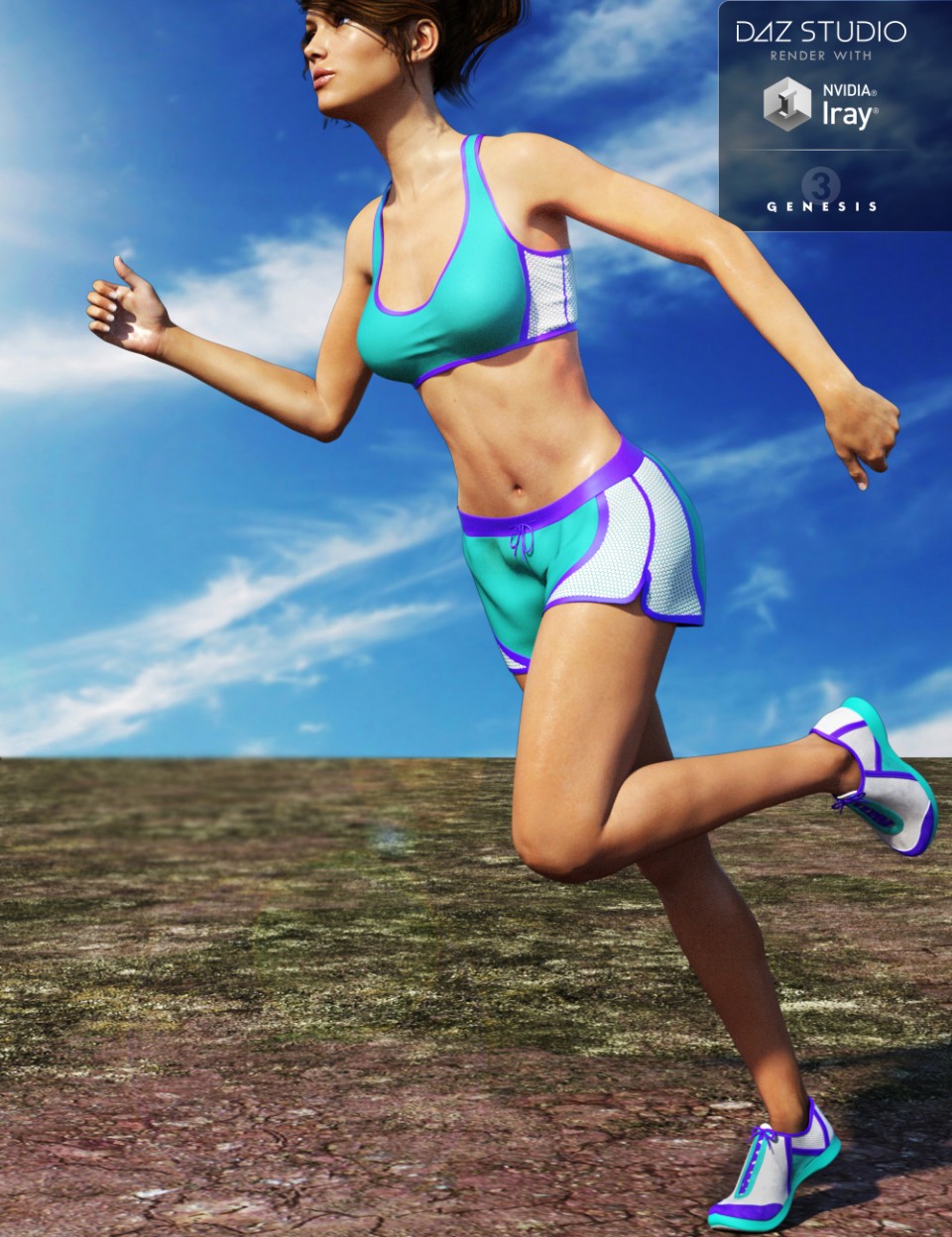 Running Outfit for Genesis 3 Female(s)