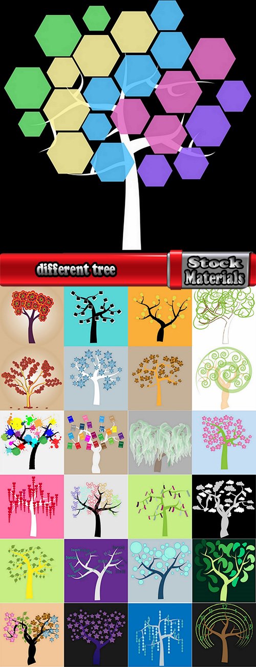 different vector image calligraphic tree a background design element 25 Eps