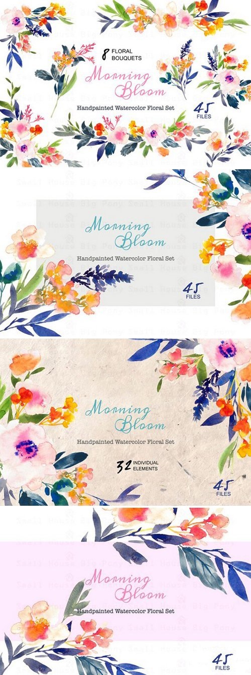 Morning Bloom-Watercolor Floral Set 429467